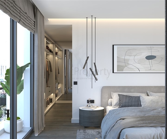 Apartments in a premium segment complex under construction, 150 meters from the sea