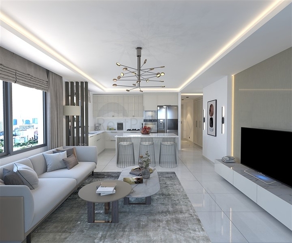 Apartments in a premium segment complex under construction, 150 meters from the sea