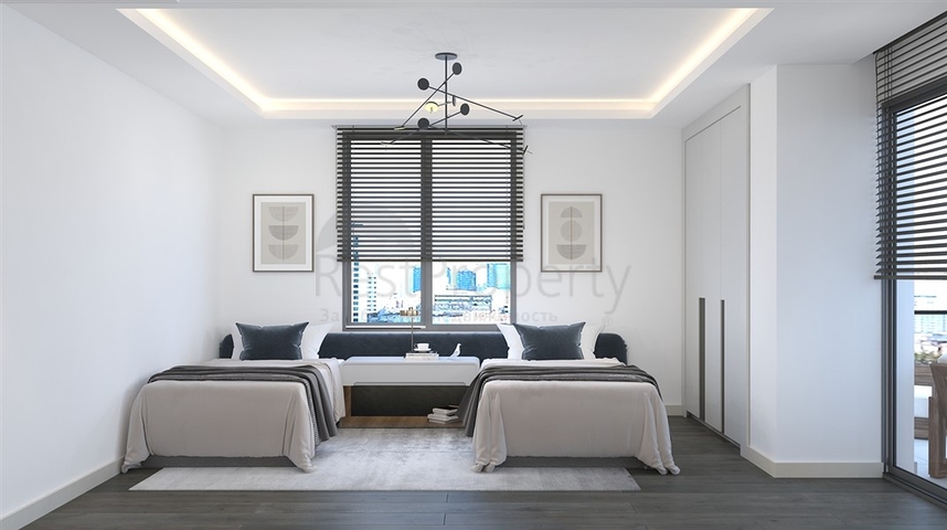 Apartments in a premium segment complex under construction, 150 meters from the sea