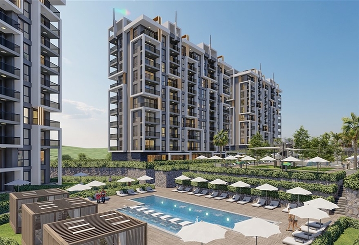 1+1 apartments in the new Avsallara residential complex