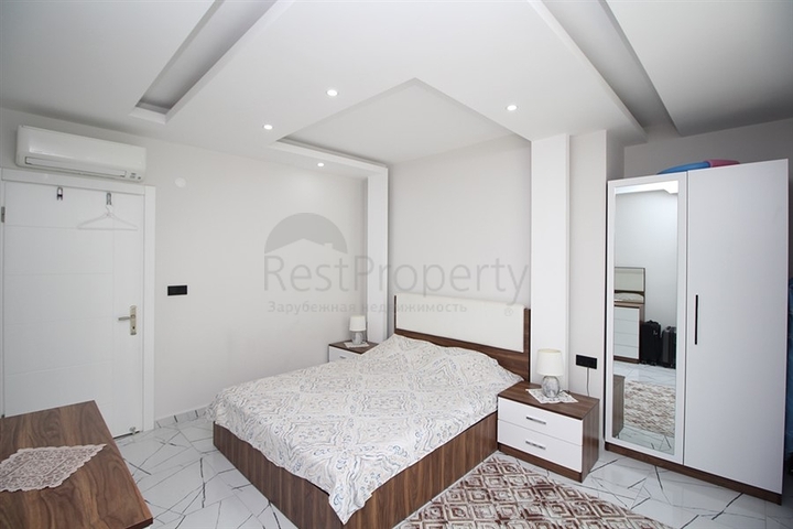 Furnished 2+1 apartment in the very center of Alanya