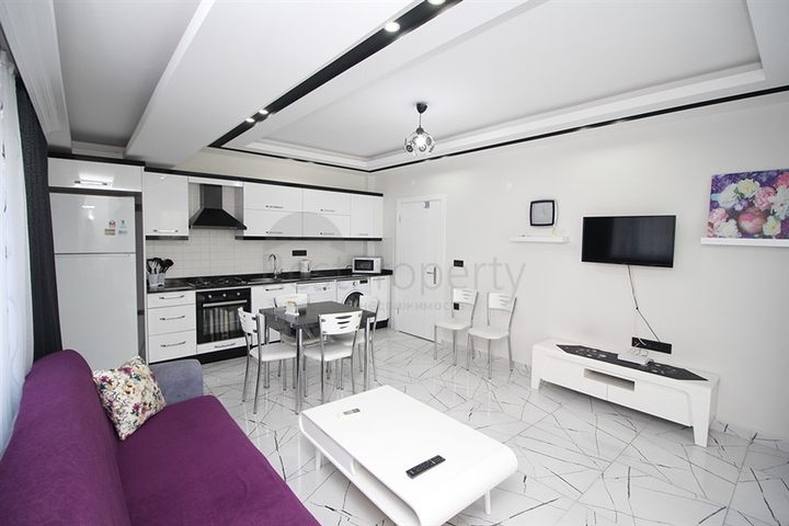 Furnished 2+1 apartment in the very center of Alanya