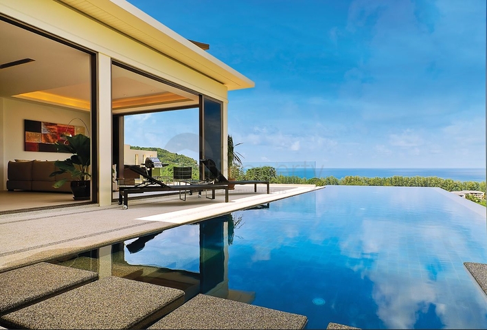 Villa complex with open sea view