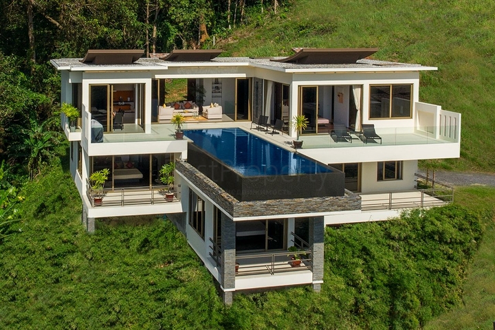 Villa complex with open sea view