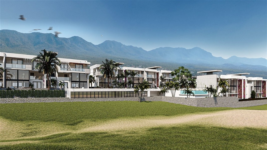 Penthouse 250 m from the Mediterranean Sea in the picturesque area of Esentepe 