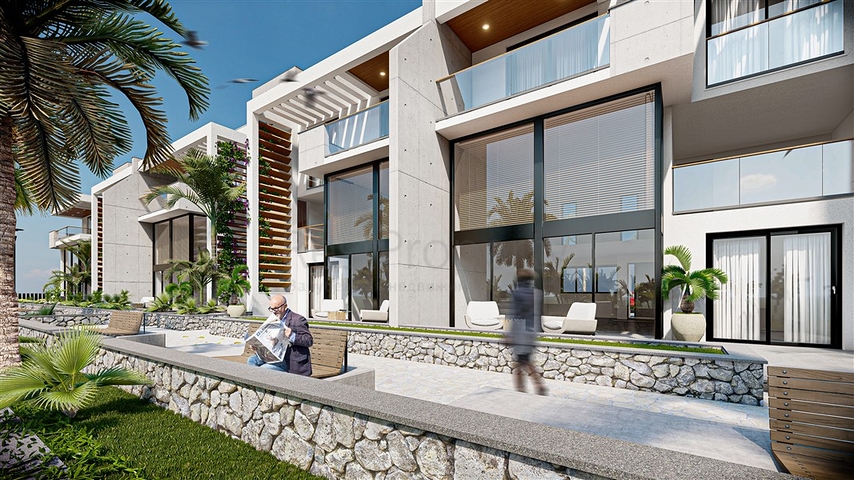 Penthouse 250 m from the Mediterranean Sea in the picturesque area of Esentepe 