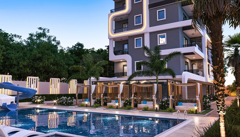 1+1 apartment in a premium complex in Mahmutlar district