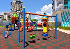 1+1 apartment with mountain and sea views in Mahmutlar district