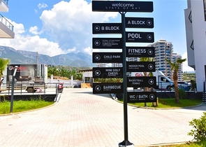 1+1 apartment with mountain and sea views in Mahmutlar district