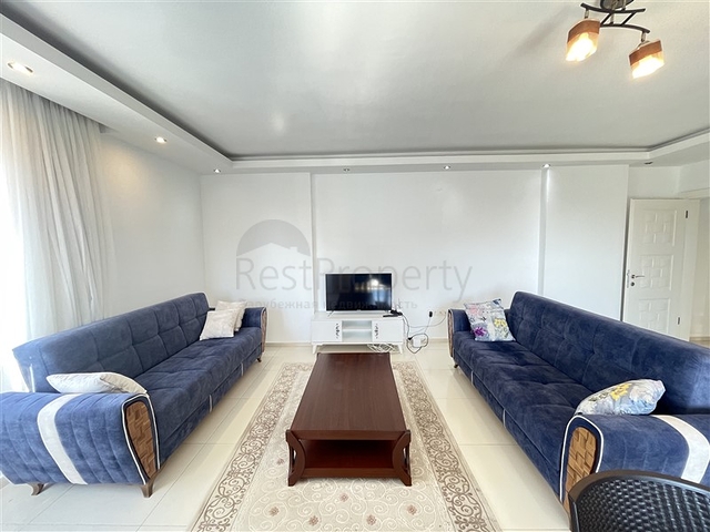 Spacious two-bedroom apartment with a large balcony and sea view