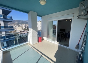 Spacious two-bedroom apartment with a large balcony and sea view