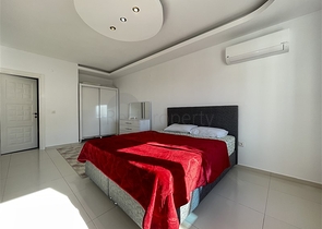 Spacious two-bedroom apartment with a large balcony and sea view