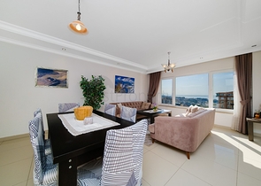 4+1 penthouse with sea view in Cikcilli