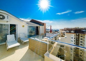 4+1 penthouse with sea view in Cikcilli