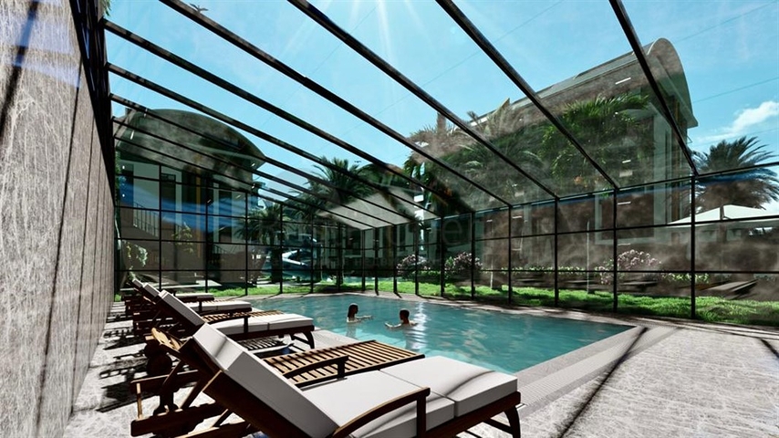 1+1 apartment within walking distance to the sea in Okurjalar area