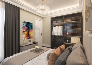 2+1 penthouse with sea view in the center of Alanya