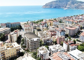 2+1 penthouse with sea view in the center of Alanya