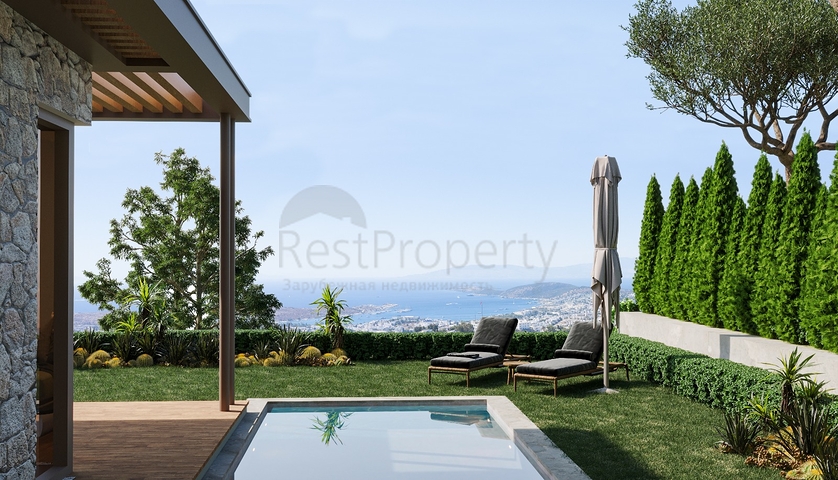 An investment project with a magnificent view of the sea and the city of Bodrum
