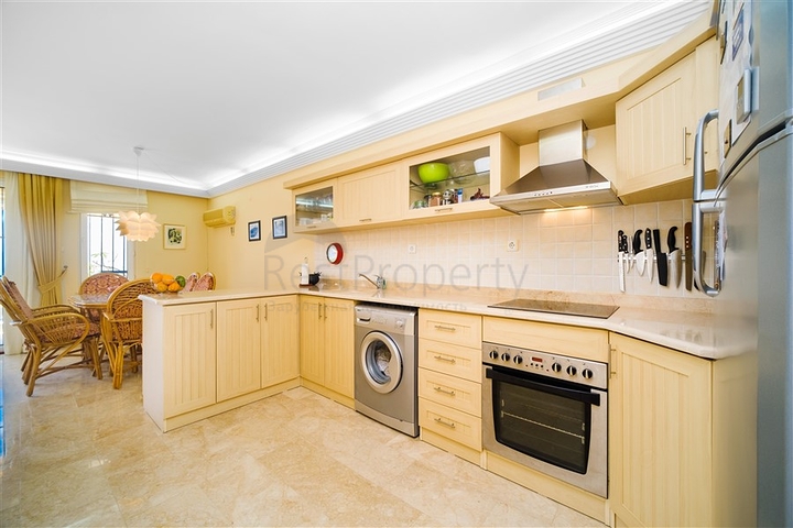 A 2+1 apartment with the best view characteristics in Alanya.