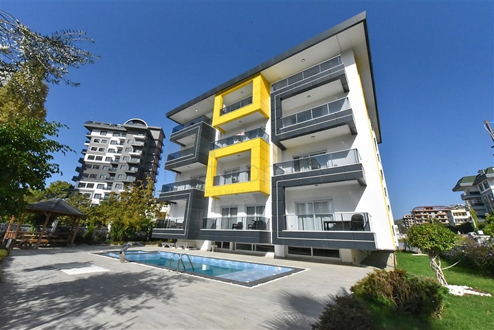 Furnished 1+1 Apartment in Avsallar with Pool & Sauna, 1.5 km from the Sea