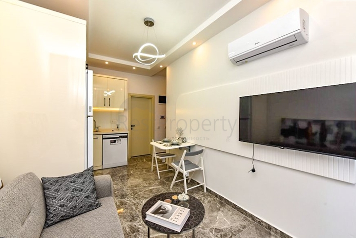 One-bedroom apartment with access to the garden in the center of Alanya