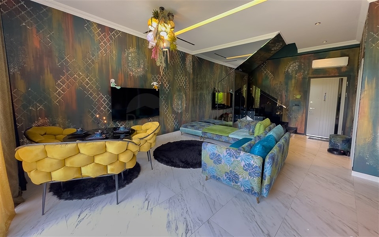 2+1 garden duplex on the first coastline in Kargicak