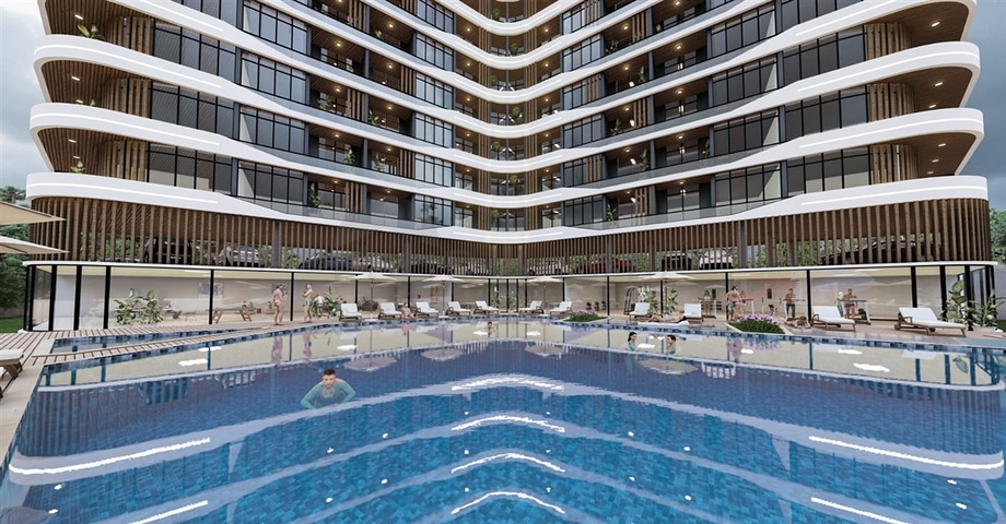 Luxury project under construction in Ayash area, 150 meters from the sea   Luxury project under construction in Ayash area, 150 meters from the sea