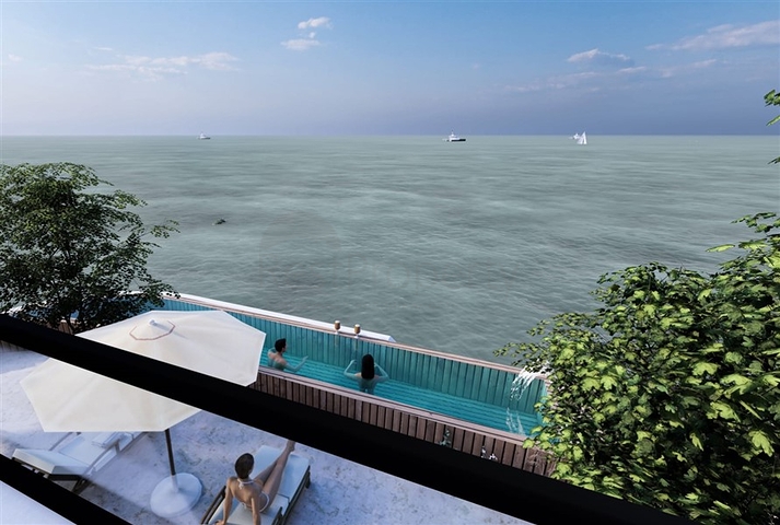 Luxury project under construction in Ayash area, 150 meters from the sea   Luxury project under construction in Ayash area, 150 meters from the sea