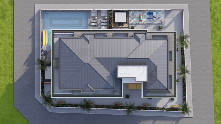 2+1 apartment in a new complex just 600 meters from the sea