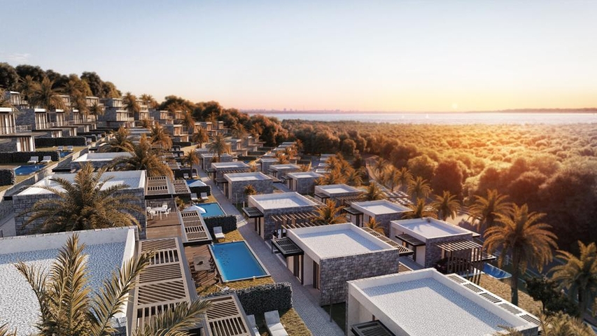 A complex of Villas in a modern design in the historical part of the city of Bodrum. A complex of Villas in a modern design in the historical part of the city of Bodrum.