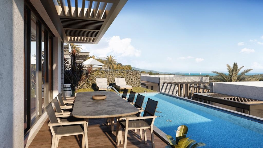 A complex of Villas in a modern design in the historical part of the city of Bodrum. A complex of Villas in a modern design in the historical part of the city of Bodrum.