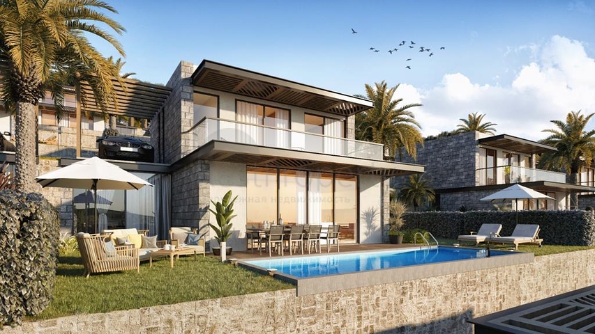 A complex of Villas in a modern design in the historical part of the city of Bodrum. A complex of Villas in a modern design in the historical part of the city of Bodrum.