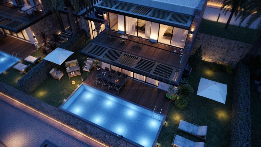 A complex of Villas in a modern design in the historical part of the city of Bodrum. A complex of Villas in a modern design in the historical part of the city of Bodrum.