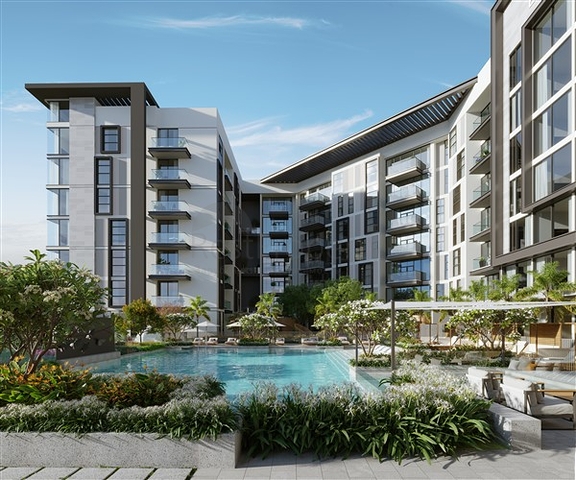 Apartments in a new project in a quiet area with modern urban life in Dubai