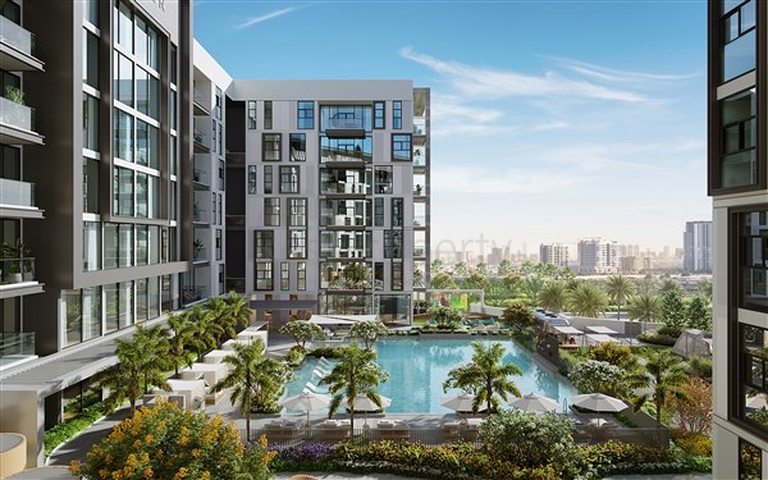 Apartments in a new project in a quiet area with modern urban life in Dubai