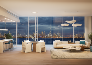 Real estate on the promenade along the canal in Business Bay