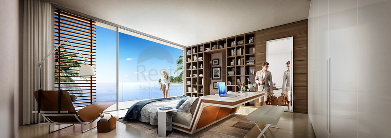 Houses with private pools and beaches in the archipelago of the World in Dubai