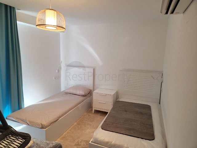 Villa of the hotel concept on the first coastline