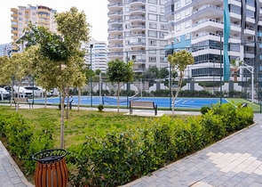 1+1 apartment in a popular residential complex in Mahmutlar district