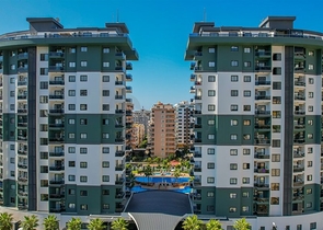 1+1 apartment in a popular residential complex in Mahmutlar district