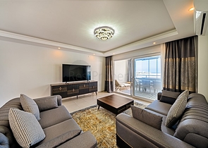 Furnished two-bedroom apartment in a residential complex with rich infrastructure