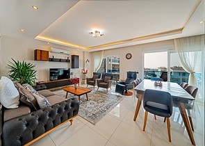 3+1 apartment with sea view in Tosmura