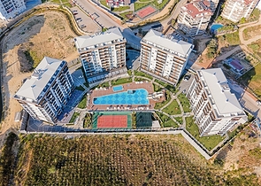 1+1 apartment in one of the best complexes in Avsallar