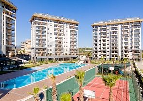1+1 apartment in one of the best complexes in Avsallar