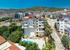 Furnished 2+1 apartment in the center of Alanya