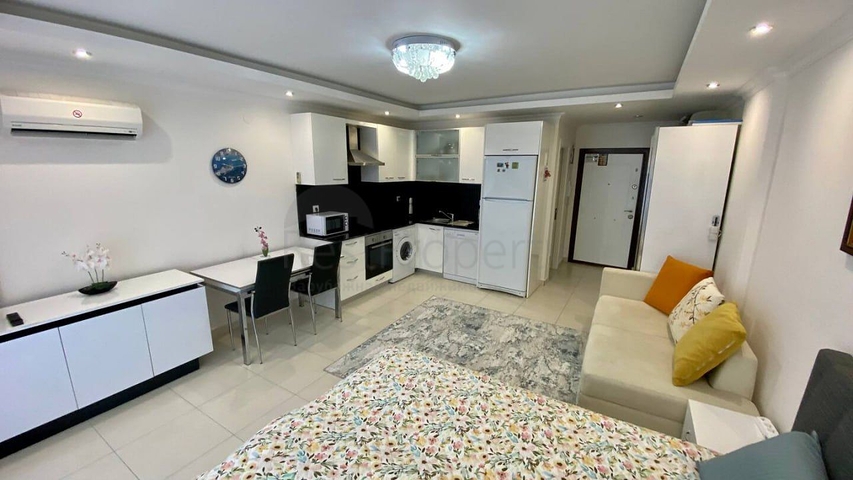Furnished Studio Apartment in Avsallar with Full Facilities, 1 km from the Sea
