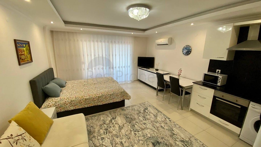 Furnished Studio Apartment in Avsallar with Full Facilities, 1 km from the Sea