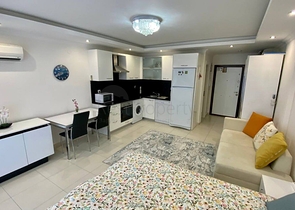 Furnished Studio Apartment in Avsallar with Full Facilities, 1 km from the Sea
