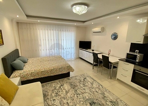 Furnished Studio Apartment in Avsallar with Full Facilities, 1 km from the Sea