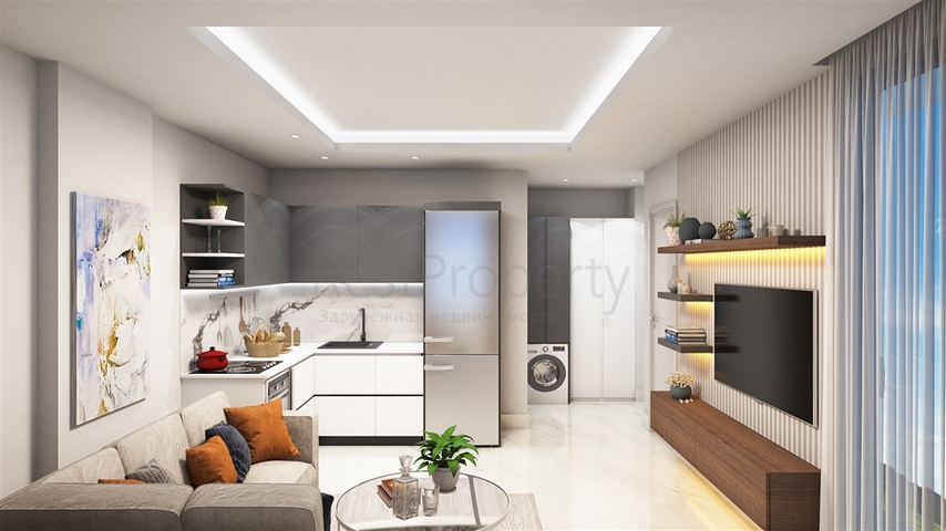 1+1 apartments in a new complex near Cleopatra beach